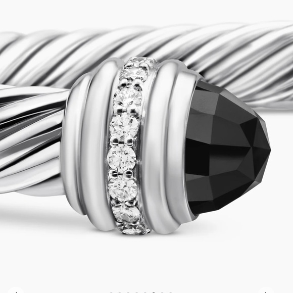 David Yurman Classic Cable Bracelet with Black Onyx and diamond accents - Picture 4 of 12